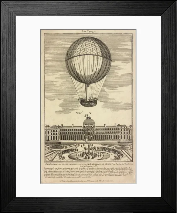 Framed Print : Balloon ascent, Tuileries Gardens, Paris Framed Print : Balloon ascent, Tuileries Gardens, Paris