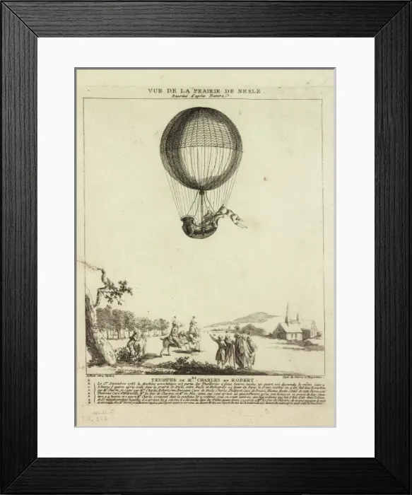 Framed Print : Balloon ascent from Prairie de Nesle, northern France Framed Print : Balloon ascent from Prairie de Nesle, northern France