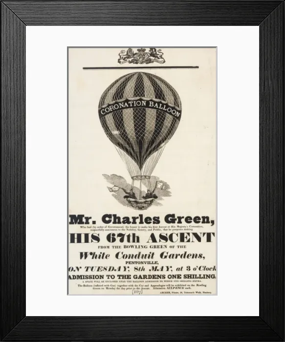 Framed Print : Balloon event, Charles Green Framed Print : Balloon event, Charles Green