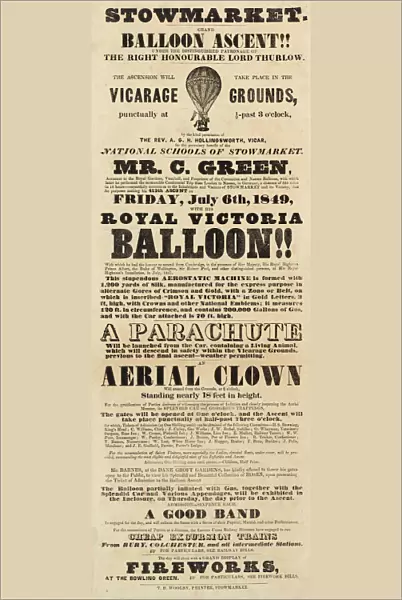 Balloon event, Charles Green, Stowmarket