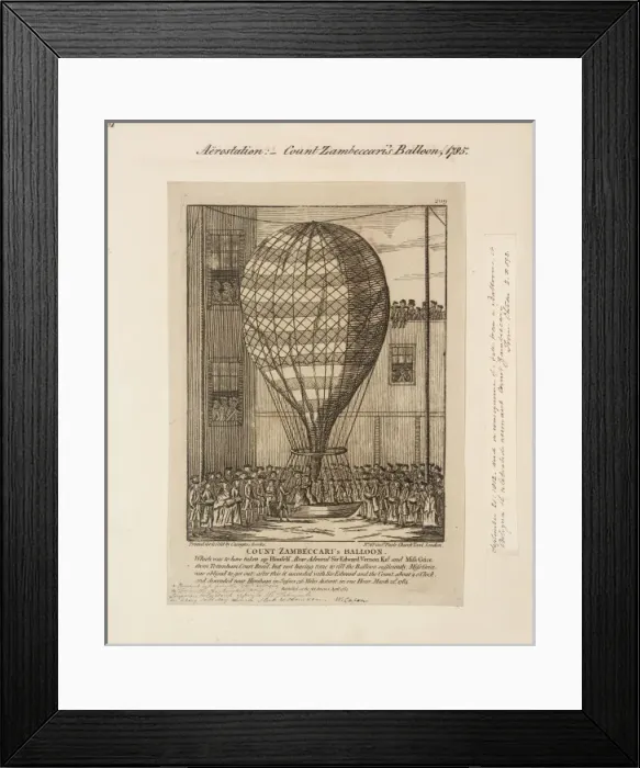 Framed Print : Count Zambeccaris balloon Framed Print : Count Zambeccaris balloon