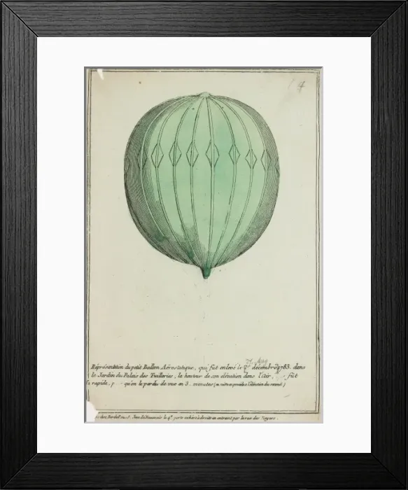 Framed Print : Balloon ascent from Tuileries Gardens, Paris Framed Print : Balloon ascent from Tuileries Gardens, Paris