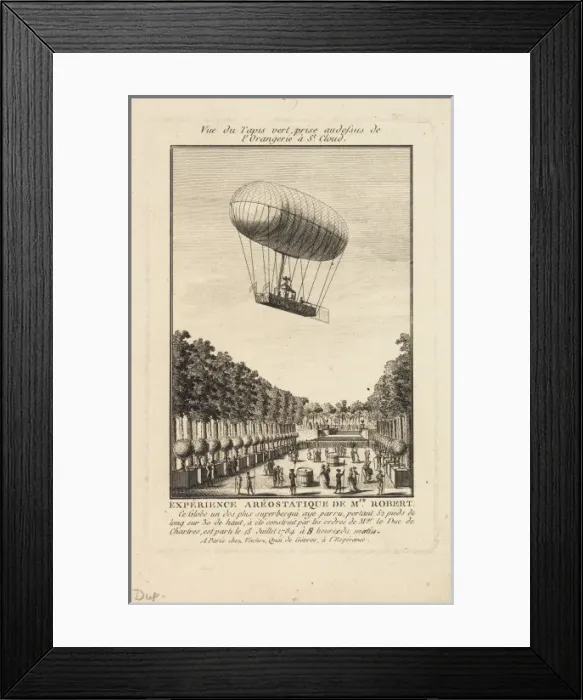 Framed Print : Balloon ascent from St Cloud, Paris