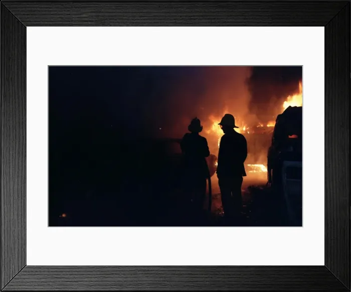 Framed Print : London Fire Brigade, second Brixton Riots Framed Print : London Fire Brigade, second Brixton Riots