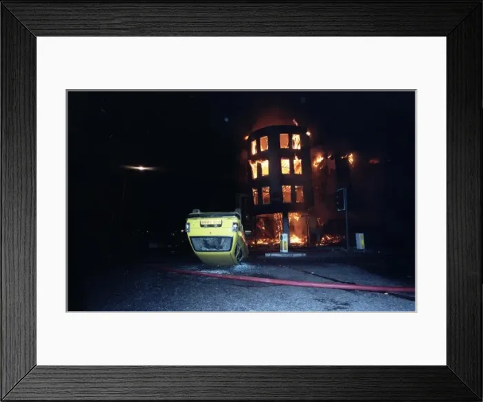 Framed Print : London Fire Brigade, Second Brixton riots Framed Print : London Fire Brigade, Second Brixton riots