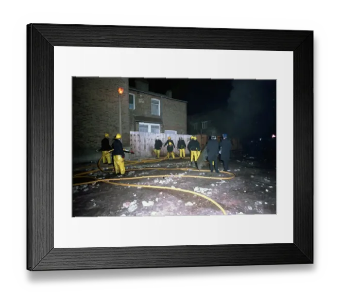 Framed Print : Broadwater Farm Riots - London Fire Brigade Framed Print : Broadwater Farm Riots - London Fire Brigade