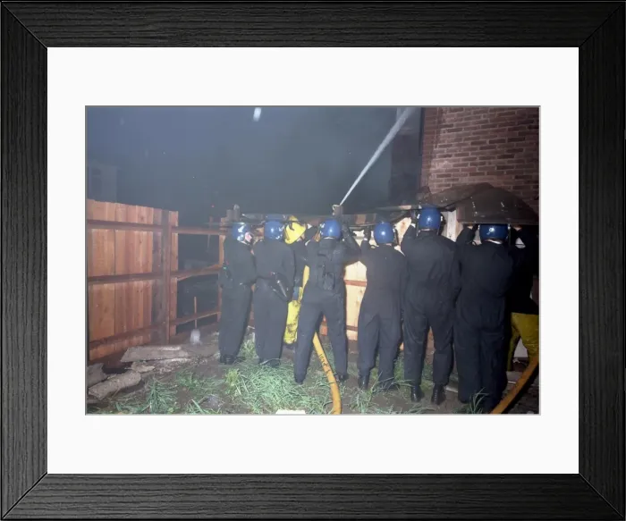 Framed Print : Broadwater Farm Riots - London Fire Brigade Framed Print : Broadwater Farm Riots - London Fire Brigade
