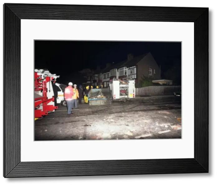 Framed Print : Broadwater Farm Riots - London Fire Brigade Framed Print : Broadwater Farm Riots - London Fire Brigade