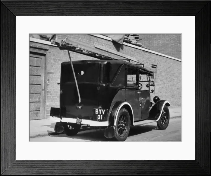 Framed Print : LCC-LFB taxi converted for fire brigade use, WW2 Framed Print : LCC-LFB taxi converted for fire brigade use, WW2