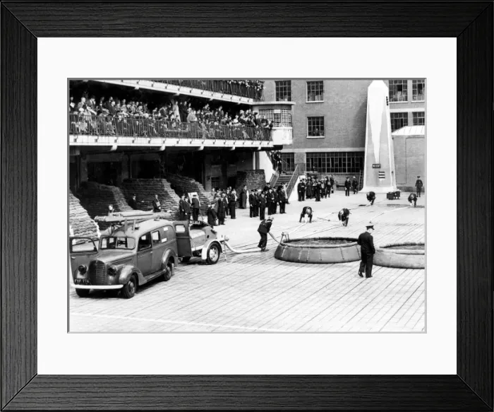 Framed Print : LFB trailer pump competition at Brigade HQ, Lambeth Framed Print : LFB trailer pump competition at Brigade HQ, Lambeth