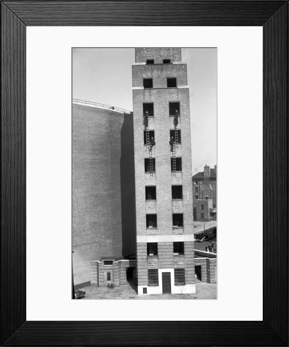 Framed Print : Two man hook ladders drills at Lambeth HQ Framed Print : Two man hook ladders drills at Lambeth HQ