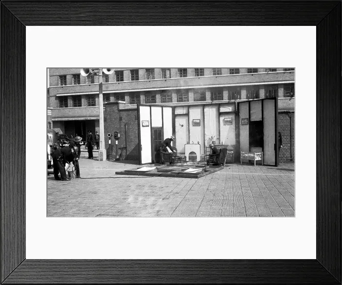 Framed Print : Fire brigade display preparations at Lambeth HQ Framed Print : Fire brigade display preparations at Lambeth HQ