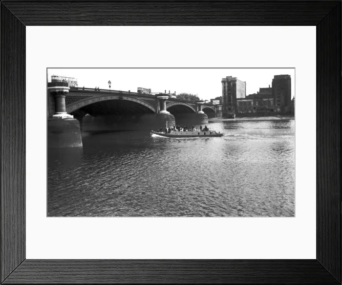 Framed Print : Massey Shaw fireboat on River Thames, London