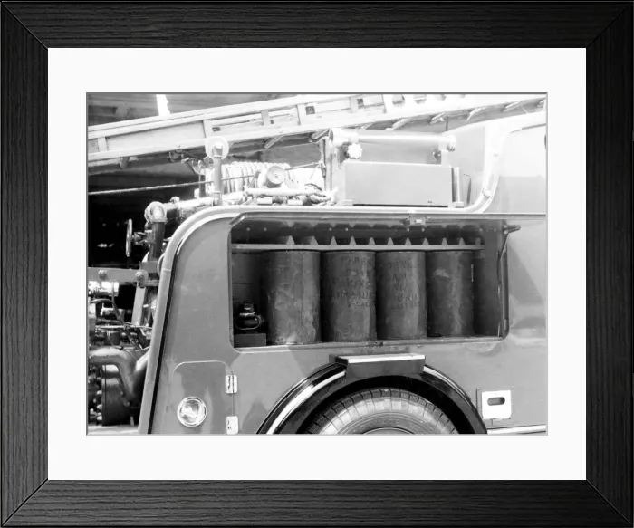 Framed Print : LFB enclosed Leyland pump, Brigade HQ, WW2 Framed Print : LFB enclosed Leyland pump, Brigade HQ, WW2