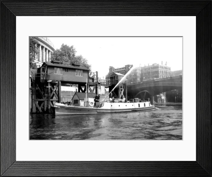 Framed Print : Massey Shaw fireboat, Blackfriars river fire station Framed Print : Massey Shaw fireboat, Blackfriars river fire station