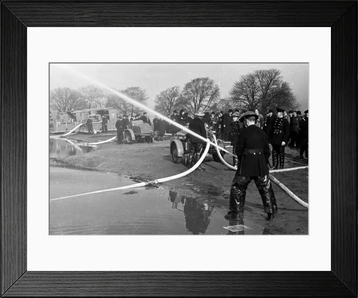 Framed Print : NFS - Home Office hose tests at Wimbledon, WW2 Framed Print : NFS - Home Office hose tests at Wimbledon, WW2