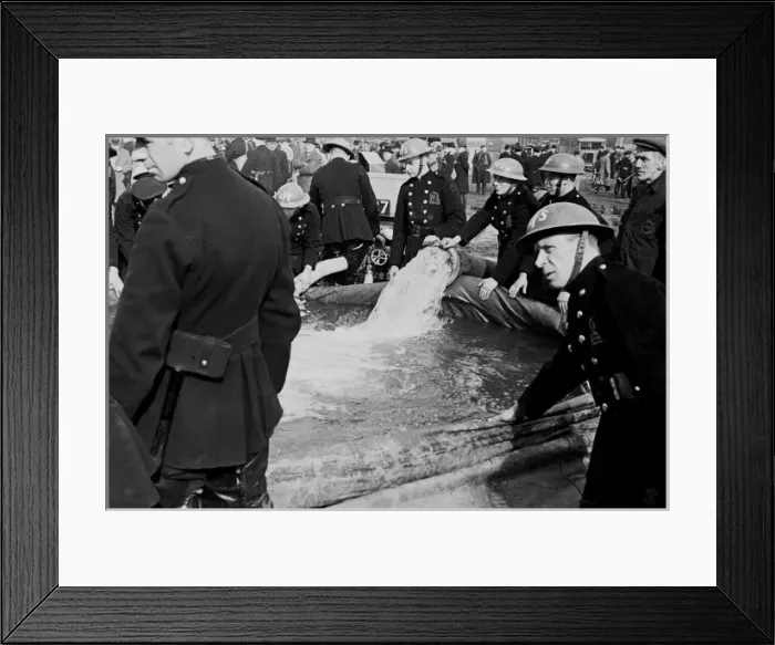 Framed Print : NFS - Home Office hose tests at Wimbledon, WW2 Framed Print : NFS - Home Office hose tests at Wimbledon, WW2
