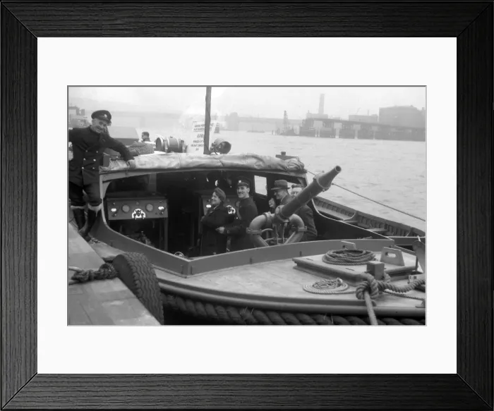 Framed Print : War Weapons Week and London Fire Brigade fireboats, WW2 Framed Print : War Weapons Week and London Fire Brigade fireboats, WW2