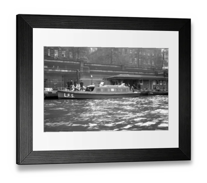 Framed Print : War Weapons Week and London Fire Brigade fireboats, WW2 Framed Print : War Weapons Week and London Fire Brigade fireboats, WW2