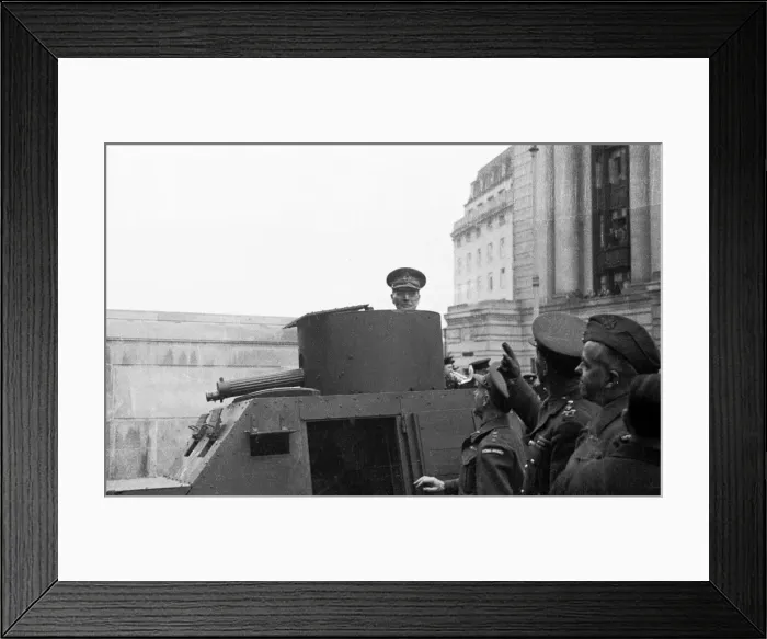 Framed Print : Inspection of Home Guard, County Hall, London, WW2 Framed Print : Inspection of Home Guard, County Hall, London, WW2
