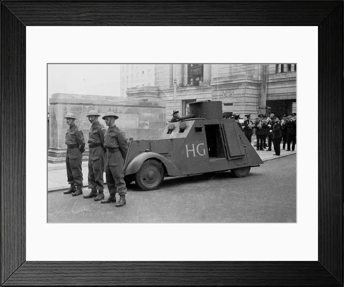 Framed Print : Inspection of Home Guard, County Hall, London, WW2 Framed Print : Inspection of Home Guard, County Hall, London, WW2