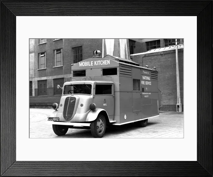 Framed Print : NFS (London Region) mobile kitchen vehicle, WW2 Framed Print : NFS (London Region) mobile kitchen vehicle, WW2