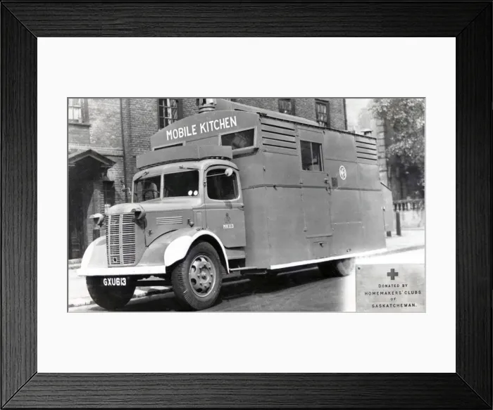 Framed Print : NFS (London Region) mobile kitchen vehicle, WW2 Framed Print : NFS (London Region) mobile kitchen vehicle, WW2
