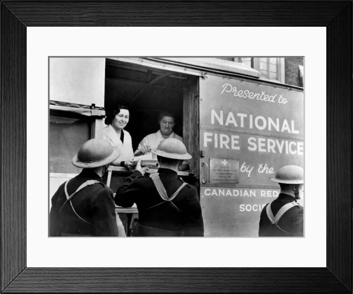 Framed Print : NFS mobile kitchen in use, WW2 Framed Print : NFS mobile kitchen in use, WW2