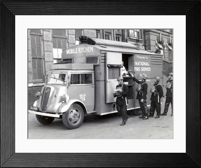 Framed Print : NFS mobile kitchen in use, WW2 Framed Print : NFS mobile kitchen in use, WW2