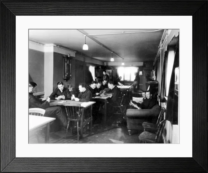 Framed Print : Scene in a newly built NFS (London Region) fire station, WW2 Framed Print : Scene in a newly built NFS (London Region) fire station, WW2