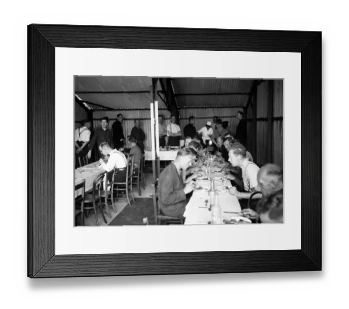 Framed Print : NFS sub-station mess hall, WW2 Framed Print : NFS sub-station mess hall, WW2