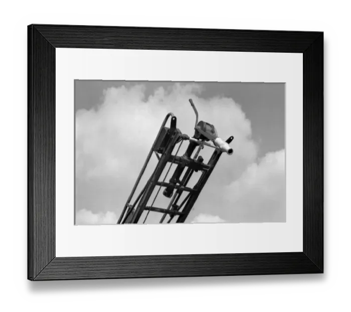 Framed Print : Head of a turntable ladder (TL) showing the TL monitor Framed Print : Head of a turntable ladder (TL) showing the TL monitor