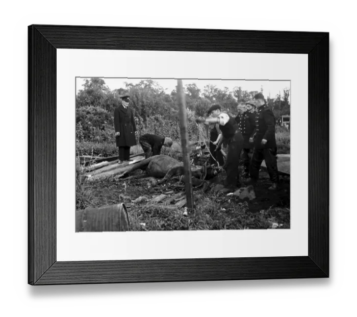 Framed Print : NFS (London Region) Southall horse rescue, WW2 Framed Print : NFS (London Region) Southall horse rescue, WW2