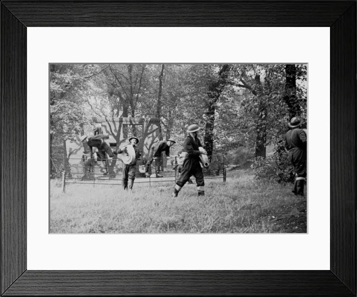 Framed Print : NFS (London Region) assault course training exercises, WW2 Framed Print : NFS (London Region) assault course training exercises, WW2