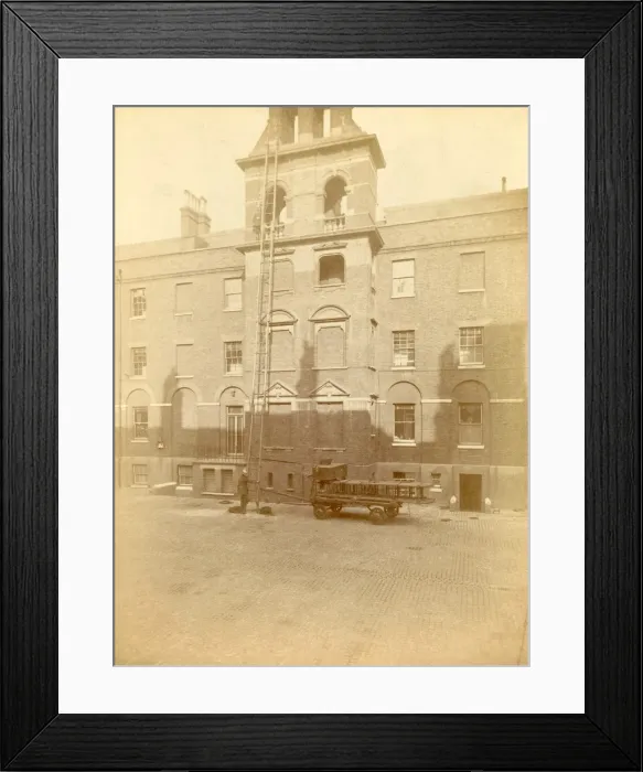 Framed Print : MFB at Southwark HQ and scaling ladders Framed Print : MFB at Southwark HQ and scaling ladders