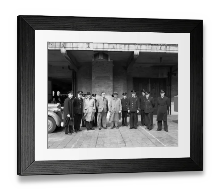 Framed Print : Members of Canadian Fire Service join NFS, WW2 Framed Print : Members of Canadian Fire Service join NFS, WW2