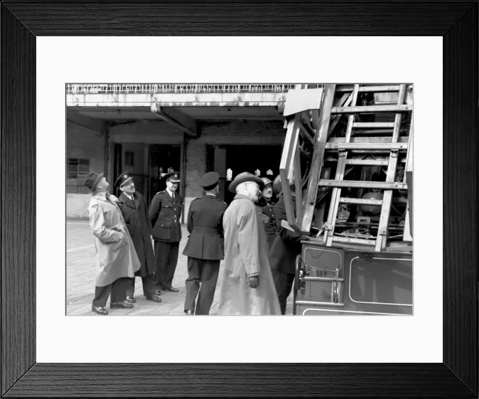 Framed Print : Members of Canadian Fire Service join NFS, WW2 Framed Print : Members of Canadian Fire Service join NFS, WW2