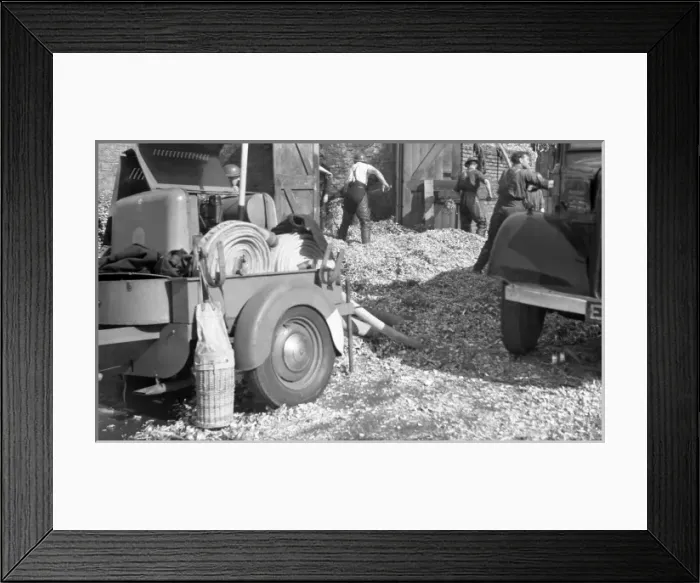 Framed Print : Aftermath of a fire, Fire Force Area 34, WW2 Framed Print : Aftermath of a fire, Fire Force Area 34, WW2