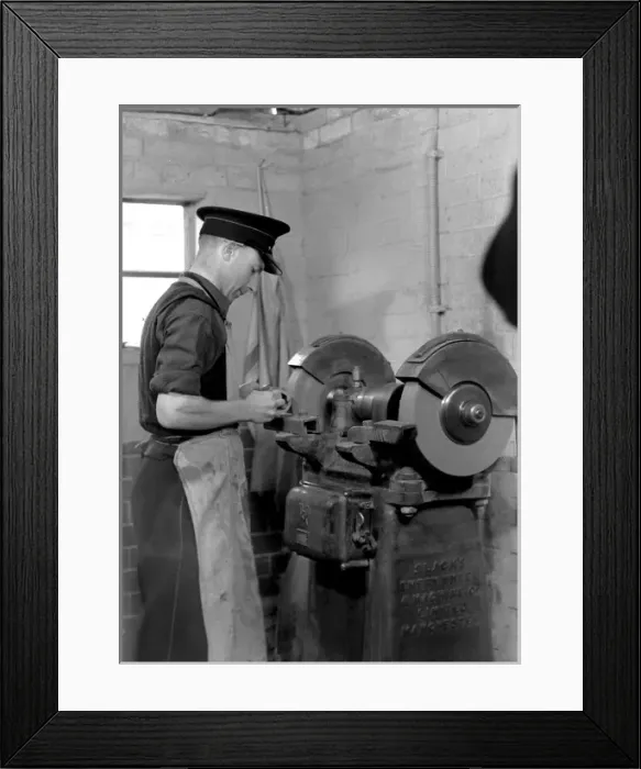 Framed Print : Firefighters doing productive work in lull period, WW2 Framed Print : Firefighters doing productive work in lull period, WW2