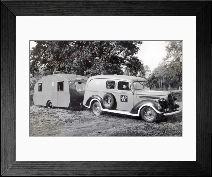 Framed Print : NFS (London Region) Communications caravan, WW2 Framed Print : NFS (London Region) Communications caravan, WW2