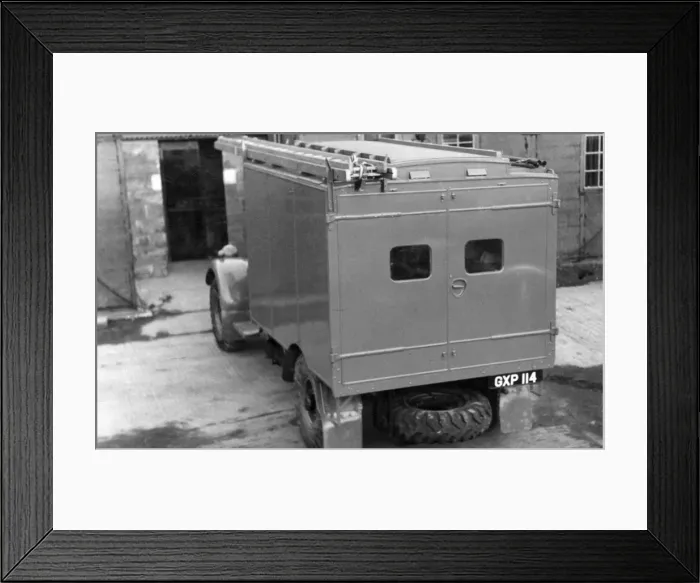 Framed Print : London Fire Brigade, mobile communications van, WW2 Framed Print : London Fire Brigade, mobile communications van, WW2