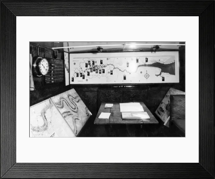 Framed Print : NFS (London) River Thames Formation control boat, WW2 Framed Print : NFS (London) River Thames Formation control boat, WW2