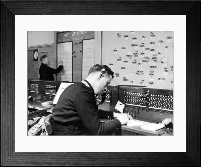 Framed Print : LCC-LFB Control Room at Lambeth HQ SE1 Framed Print : LCC-LFB Control Room at Lambeth HQ SE1