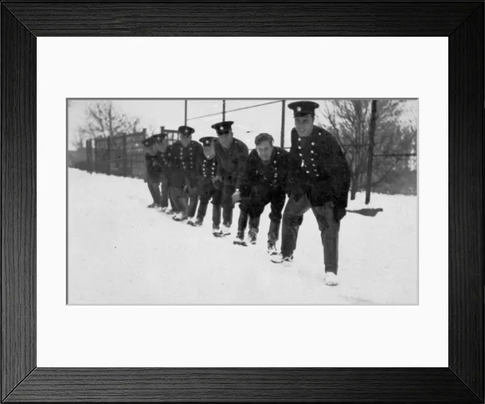 Framed Print : LFB firefighters and winter snows Framed Print : LFB firefighters and winter snows