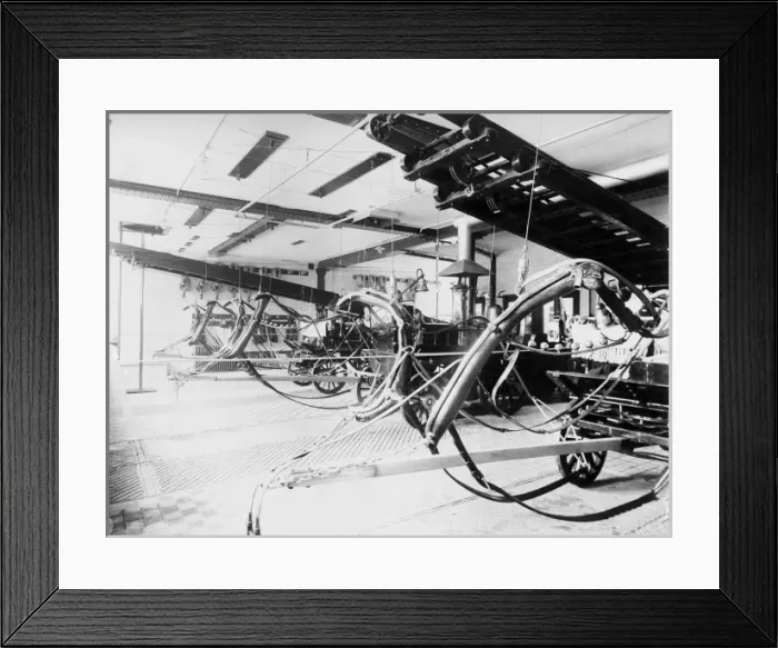 Framed Print : LCC-LFB Knightsbridge fire station appliance room Framed Print : LCC-LFB Knightsbridge fire station appliance room