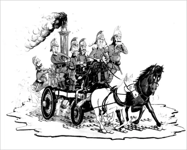Chris Reynolds Victorian fire engine cartoon