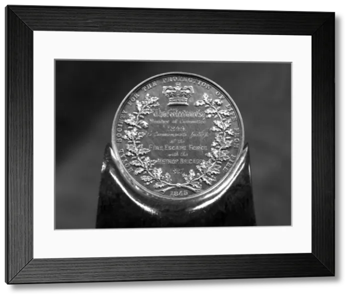 Framed Print : Royal Society for the Protection of Life from Fire medal Framed Print : Royal Society for the Protection of Life from Fire medal