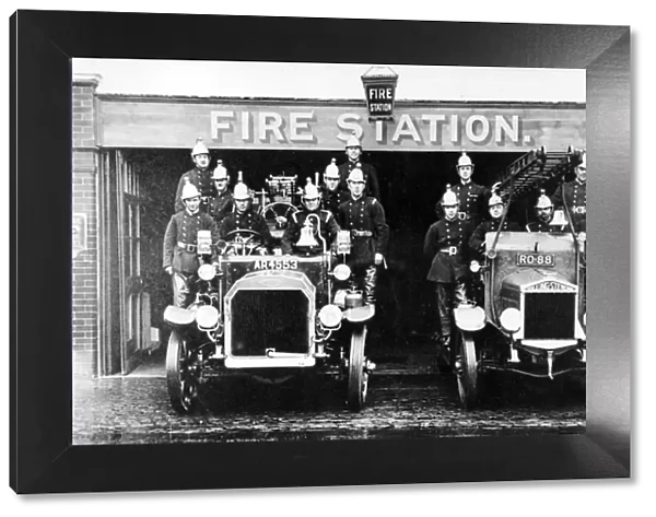 Barnet Fire Brigade fire crews with appliances