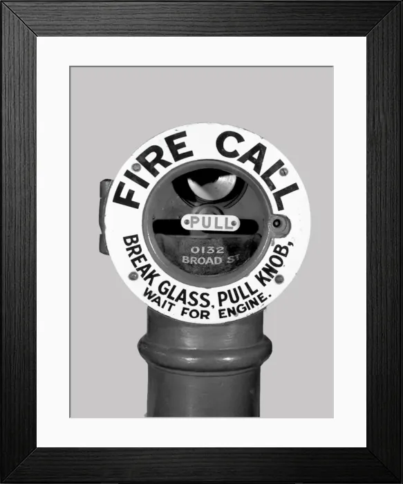 Framed Print : Browns Fire Alarm Framed Print : Browns Fire Alarm