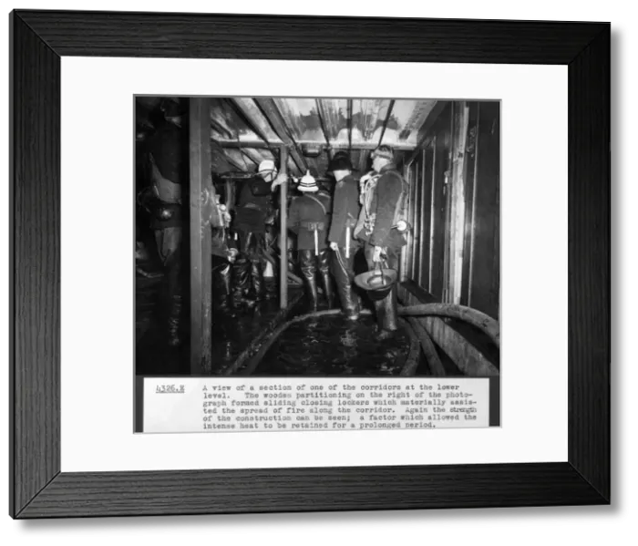 Framed Print : LCC-LFB fire, Goodge Street deep shelter Framed Print : LCC-LFB fire, Goodge Street deep shelter